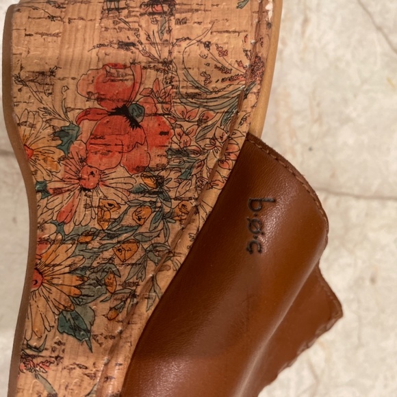 Leather Born slide Mule sandals shoes woman wedges size 8 - Picture 6 of 6